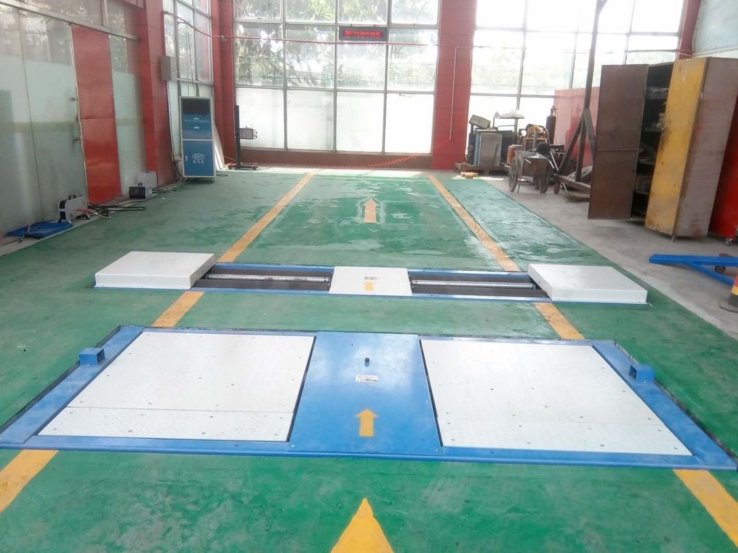 Cartesykj 10T वाहन के रखरखाव और परीक्षण के लिए माध्यमिक लेन रोलर ब्रेक परीक्षक के साथ अक्ष भार साइड स्लिप परीक्षक