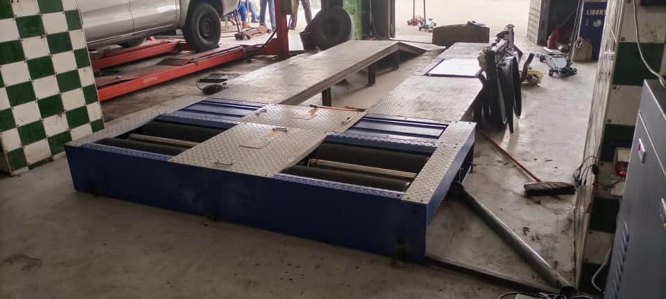 CTGT-3-4 रोलर 4-इन-1 वाहन परीक्षण लाइन रोलर ब्रेक परीक्षक अक्ष भार के साथ एकल प्लेट साइडस्लिप परीक्षक निलंबन परीक्षण